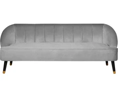 Beliani Trivietė sofa ALSVAG veliūrinė šviesiai pilka