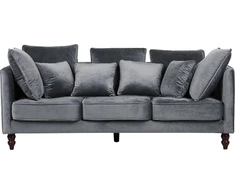Beliani 3 vietų sofa FENSTAD, veliūrinė, pilka