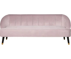 Beliani Trivietė sofa ALSVAG veliūrinė, rožinė