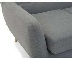 Beliani Trivietė sofa MOTALA šviesiai pilka