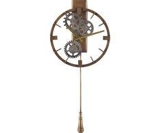 Beliani Sieninis laikrodis MARCOTE 30 cm metalinis auksinis