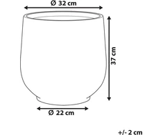 Beliani 32 cm puodai pilka DIONI