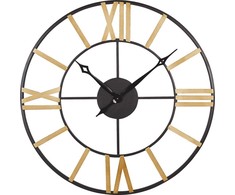 Beliani Sieninis laikrodis VALSOT 80 cm metalinis auksinis