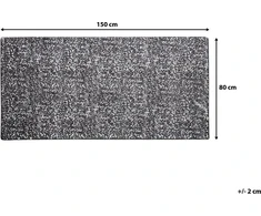 Beliani 80 x 150 cm pilkasis kilimas