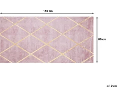 Beliani 80 x 150 cm rausvos spalvos kilimas