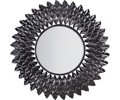 Beliani Sieninis veidrodis LARRAU 70 cm metalinis sidabrinis