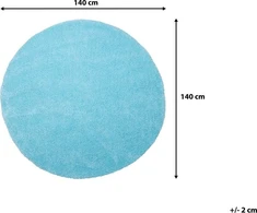 Beliani Shaggy kilimas DEMRE žydros spalvos ø 140 cm