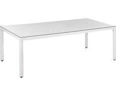 Beliani Rattan sodo lentelė 220x100cm balta ITALIJA (58171)
