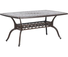 Beliani Sodo lentelė 102 x 165 cm rudos spalvos Lizzano