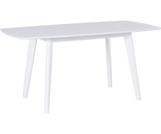 Beliani Išskleidžiamas valgomojo stalas SANFORD baltas 120/160 cm 80 cm