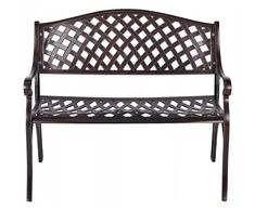 Beliani Sodo suoliukas STAGGIA 104 cm metalinis rudos spalvos