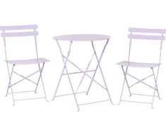 Lauko baldų komplektas Beliani Metalinis balkonų rinkinys violetiniam FIORI