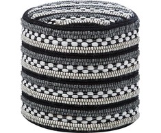 Beliani GUNTUR vilnonis pufas, juodas/baltas