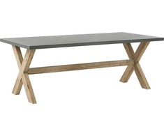 Beliani Sodo stalas OLBIA 200 cm 100 cm betono spalvos
