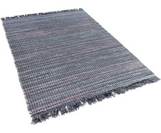 Beliani Medvilnės kilimas 140 x 200 cm pilkas BESNI