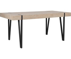 Beliani Valgomojo stalas ADENA šviesiai rudas 150 cm 90 cm