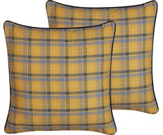 Beliani rinkinys 2 plaid dekoratyviniai pagalvės 45 x 45 cm daugiakampio DICENTA