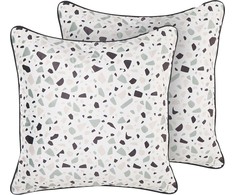Beliani rinkinys iš 2 velour dekoratyviniai pagalvės 45 x 45 cm daugiasluoksnis LAVENDER