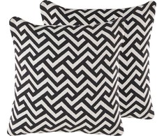 Beliani Rinkinys 2 dekoratyvinės pagalvės 45 x 45 cm juoda-balta SALIZAR