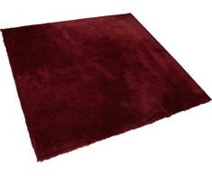 Beliani Šaggy kilimas 200 x 200 cm tamsiai raudonas EVREN