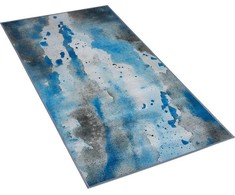 Beliani kilimas 80 x 150 cm melsvai pilka BOZAT