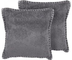 Beliani Lumarko 2 dekoravimo pagalvės 45 x 45 cm pilkos MELUR!