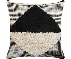 Beliani Lumarko Medvilnė dekoratyvios pagalvės geometrinis modelis 50 x 50 cm juodas KHORA!