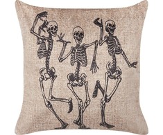 Beliani Lumarko Velour dekoratyvinė pagalvė su motyvu, 45 x 45 cm skaldytų baltų MORTESTI!