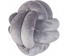 Beliani Lumarko Velour dekoratyvinis pagalvė mazgas su blizgučiu 20 x 20 cm pilka MALNI!