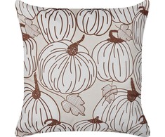 Beliani Lumarko Velour dekoravimo pagalvėlė moliūgų 45 x 45 cm smėlio GORD!