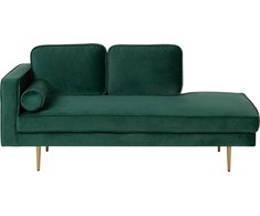 Sofa Beliani Kairysis gultukas MIRAMAS, smaragdo spalvos aksomas