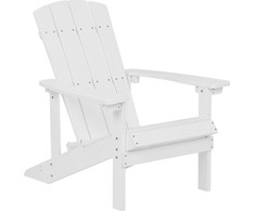 Beliani Sodo kėdė balta Adirondack