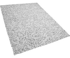 Beliani kilimas, pagamintas iš veltinio kamuoliukų 160 x 230 cm šviesiai pilkos AMDO
