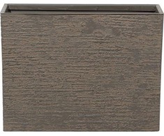 Beliani Gėlių puodas 25 x 60 x 45 cm rudos spalvos EDESSA
