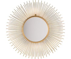 Beliani Sieninis veidrodis CILLY 80 cm metalinis auksinis