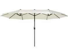 Beliani Sodas Umbrella 270 x 460 cm smėlio spalvos (61906)