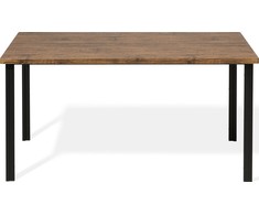 Beliani Valgomojo stalas LAREDO, tamsiai rudas, 150 × 90 cm