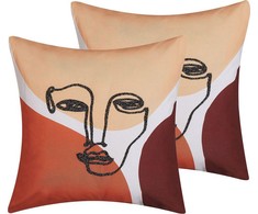 Beliani 2 dekoratyvinių pagalvių rinkinys 45 x 45 cm daugiasluoksnis RUDBEKIA