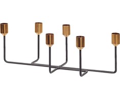 Beliani Metalo žvakidė 12 cm juoda BANGKA