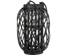 Beliani MAURITIJUS 40 cm juoda medinė lempa