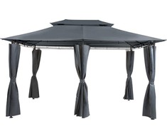 Beliani Sodo paviljonas 300 x 400 cm tamsiai pilkos spalvos