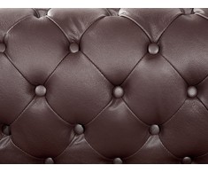 Fotelis Beliani Krėslas CHESTERFIELD Tikra oda Rudas