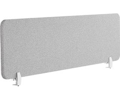 Beliani Rašomojo stalo pertvara WALLY 180 x 40 cm šviesiai pilka
