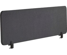 Beliani Rašomojo stalo pertvara WALLY 160 x 40 cm tamsiai pilka