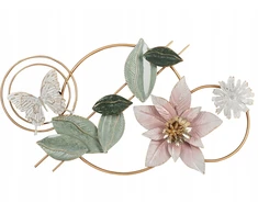 Beliani sienų dekoracija, gėlė THORIUM, metalinė, spalvota, 44 cm