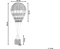 Beliani sienų dekoravimo balionas BEMBA Rattan 60 cm Natural