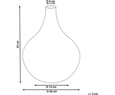 Beliani Dekoratyvinė terakotinė vaza 33 cm balta SIMPANG Lumarko!