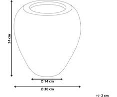 Beliani Dekoratyvinė terakotinė vaza 34 cm oranžinės-smėlio spalvos SKIONE Lumarko!