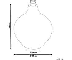 Beliani Dekoratyvinė terakotinė vaza 35 cm juodai balta KUALU Lumarko!
