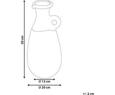 Beliani Dekoratyvinė terakotinė vaza 50 cm mėlynai ruda VELIA Lumarko!